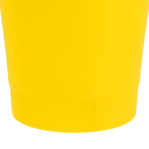 Floristik24 Doniczka do storczyków plastikowa żółta Ø12,5cm H14cm, 1szt.