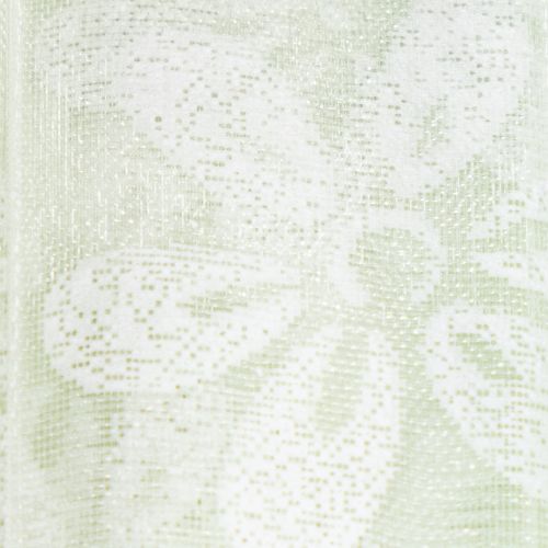 Produkt Wstążka organza, kwiatowa, prezentowa, zielona, 25 mm, 18 m
