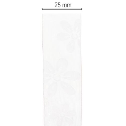 Produkt Wstążka organza, wstążka prezentowa kwiatowa, różowa, 25 mm, 18 m