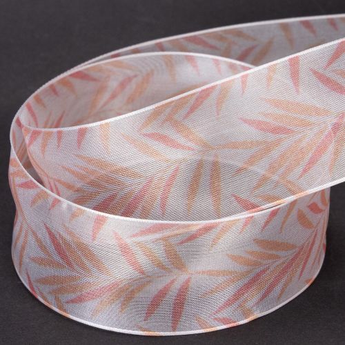Produkt Wstążka organza, wstążka szyfonowa, pomarańcz dżungli, 40 mm, 15 m