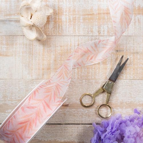 Produkt Wstążka organza, wstążka szyfonowa, pomarańcz dżungli, 40 mm, 15 m