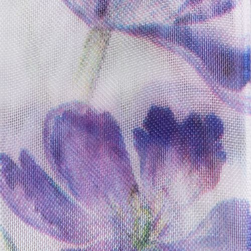 Produkt Wstążka organza, wstążka szyfonowa, tulipany papugi, fioletowa, 40 mm, 18 m