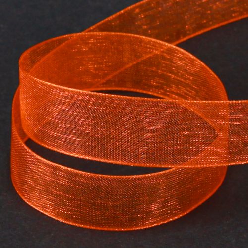 Produkt Wstążka z organzy wstążka prezentowa wstążka pomarańczowa krajka 15mm 50m