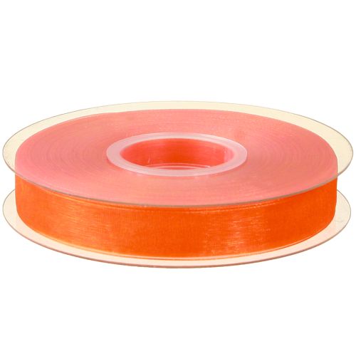 Produkt Wstążka z organzy wstążka prezentowa wstążka pomarańczowa krajka 15mm 50m
