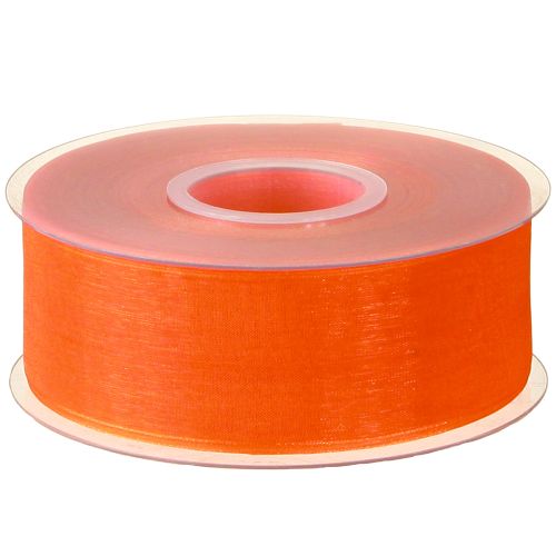 Produkt Wstążka z organzy wstążka prezentowa pomarańczowa krajka 40mm 50m
