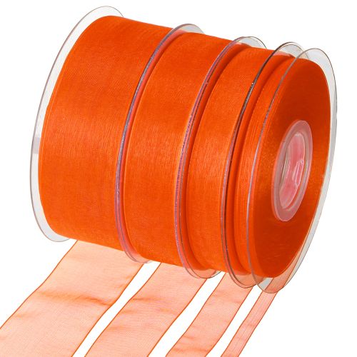 Produkt Wstążka organza wstążka prezentowa pomarańczowa wstążka krawędziowa 50m