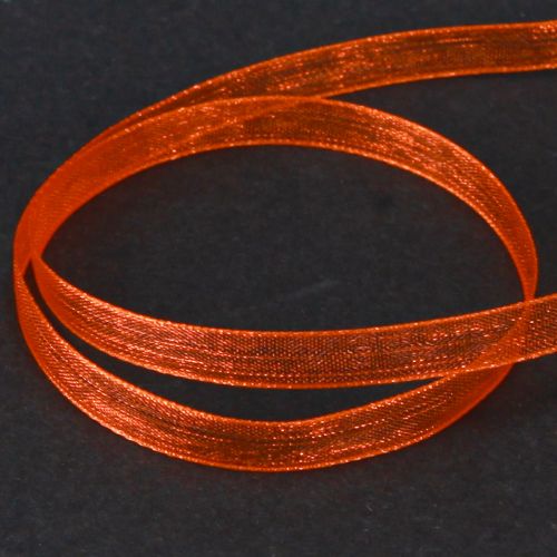 Produkt Wstążka z organzy wstążka prezentowa wstążka pomarańczowa krajka 6mm 50m