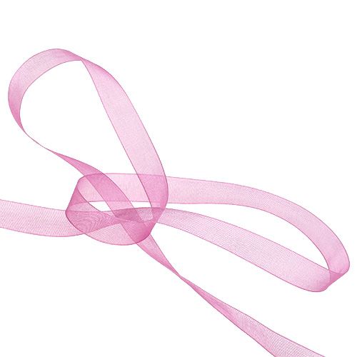 Floristik24 Organza wstążka bakłażan 15mm 50m