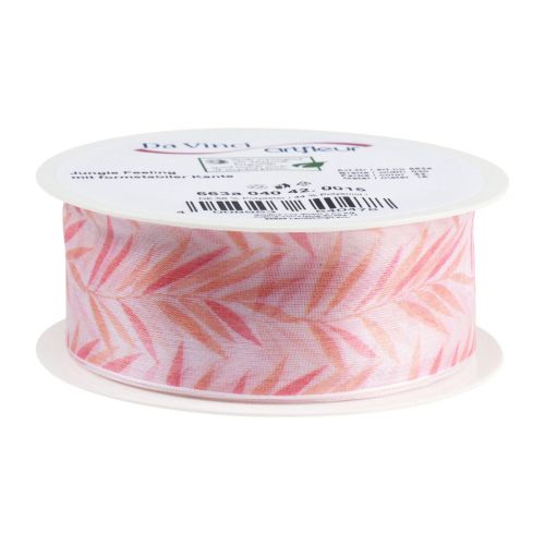 Produkt Wstążka organza szyfonowa dżungla pomarańczowa 40mm 15m