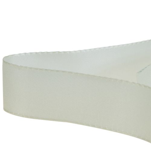 Floristik24 Wstążka dekoracyjna wstążka prezentowa wstążka kremowa krajka 25mm 3m