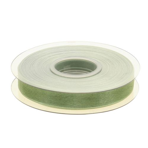 Produkt Wstążka z organzy zielona wstążka prezentowa krajka limonkowa 15mm 50m