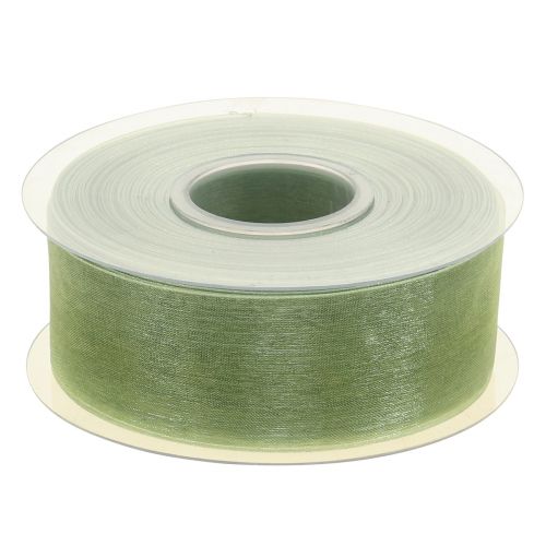 Produkt Wstążka organza zielona wstążka prezentowa krawędziowa limonkowo-zielona 40mm 50m