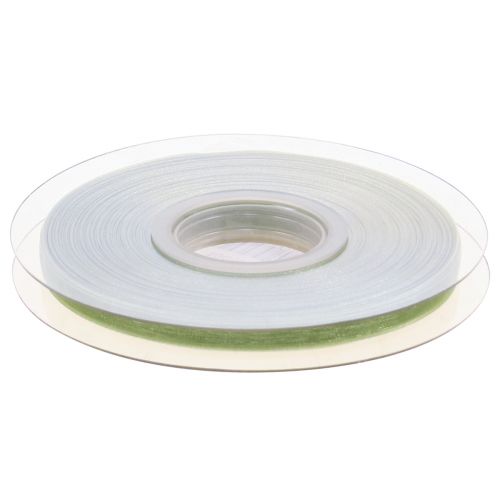 Produkt Wstążka organza zielona wstążka prezentowa krawędziowa limonkowo-zielona 6mm 50m