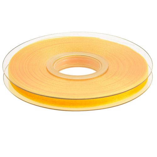 Produkt Wstążka z organzy wstążka prezentowa żółta krajka 6mm 50m