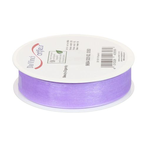 Produkt Wstążka z organzy z krajką 2,5cm 50m średni fiolet