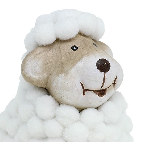 Produkt Dekoracja wielkanocna ozdobna owieczka 7,5cm biało-szara 1szt.