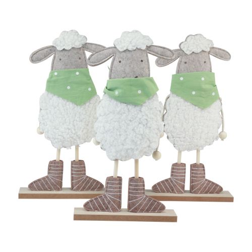 Floristik24 Dekoracja wielkanocna owca dekoracja stołu Wielkanocne figurki dekoracyjne 37cm 3szt