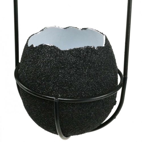 Produkt Dekoracja wielkanocna do zawieszenia, skorupka jajka do sadzenia, dekoracja wiosenna czarno-biała W24cm 4 szt