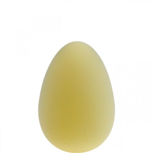 Jajko wielkanocne jajko plastikowe jasnożółte flokowane 25cm