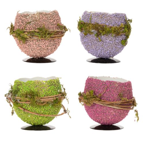 Produkt Miseczka dekoracyjna w kształcie pisanki na wiosenną lub wielkanocną dekorację stołu, 9 cm, 4 sztuki