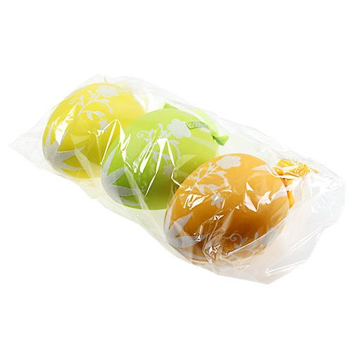 Floristik24 Plastikowe jajko wielkanocne kolorowe 16 cm 3 szt.