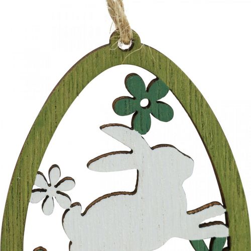 Floristik24 Pisanka do zawieszenia Dekoracja wielkanocna zawieszka drewniana 5×7cm 12 szt