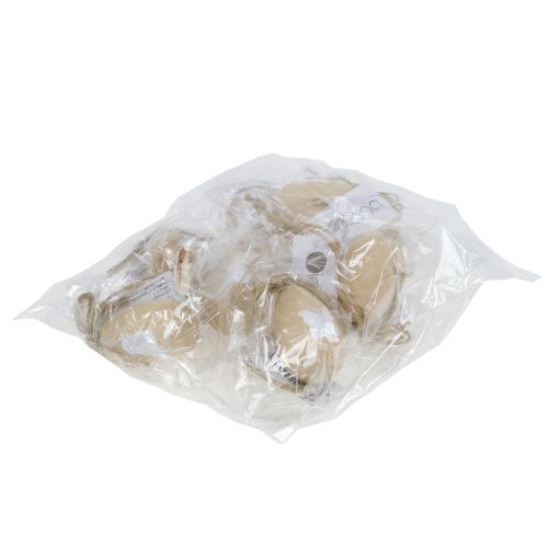 Floristik24 Jajka wielkanocne drewniane z motywami 8szt.