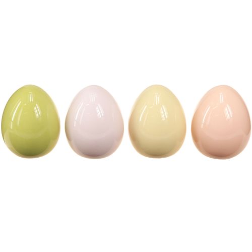 Produkt Pisanki ceramiczne jaja dekoracja pastelowe błyszczące 5×6cm 8 szt