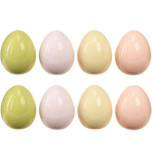 Produkt Pisanki ceramiczne jaja dekoracja pastelowe błyszczące 5×6cm 8 szt