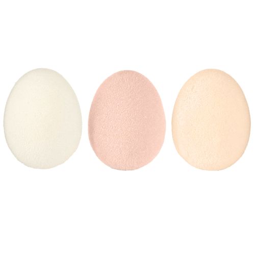 Produkt Jajka Wielkanocne Małe Flokowane Brzoskwiniowo Brązowe Białe H4cm 15 szt