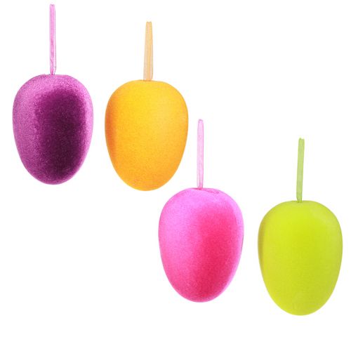Floristik24 Pisanki do powieszenia zielone żółte różowe jagody 11cm 4 szt
