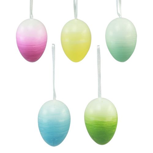 Produkt Dekoracja jajek wielkanocnych wiszące plastikowe jajka Wielkanocne kolorowe 8×12cm 10szt