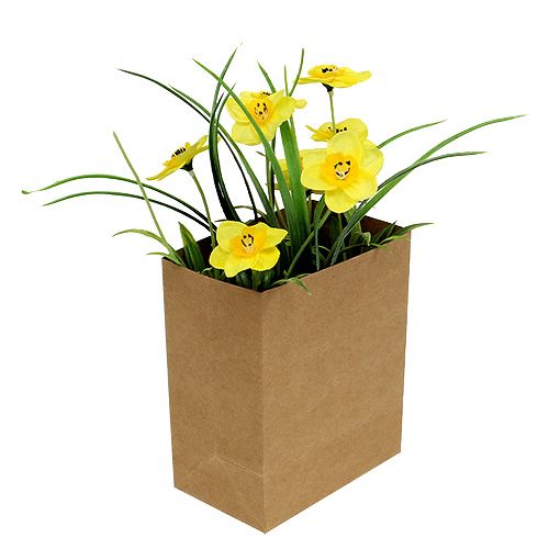Floristik24 Dzwonek wielkanocny w torebce papierowej żółty H21cm