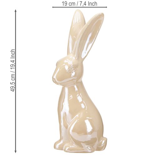 Produkt Zając Wielkanocny Ceramiczny w Beżowym Ceramiczny Zając Duży H49.5cm
