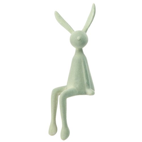 Produkt Dekoracja wielkanocna Króliczek siedzący flokowany – 2. wybór – zielono-brązowy 36 cm 3 szt.