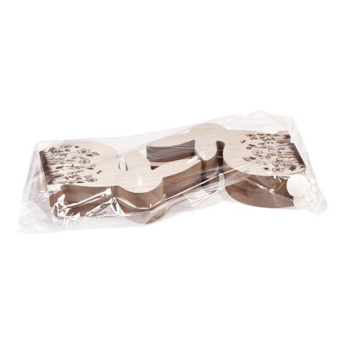Produkt Zajączki wielkanocne zajączki drewniane siedzące naturalny brąz 18,5×18cm 4 szt