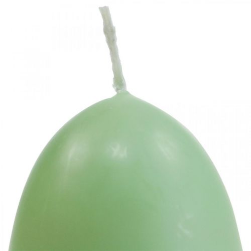 Produkt Świece wielkanocne jajko, świece jajko Wielkanoc zielone Ø4,5cm W6cm 6szt