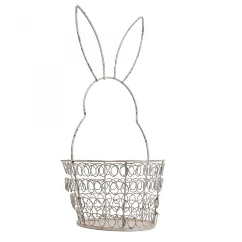 Produkt Kosz wielkanocny Kosz druciany Zając wielkanocny Shabby Ø12cm W26,5cm