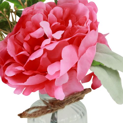 Floristik24 Dekoracja piwonii w wazonie dekoracja stołu letnia różowa 20cm