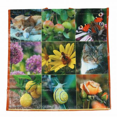 Floristik24 Torba na zakupy z uchwytami piknik plastik 45×20×44cm