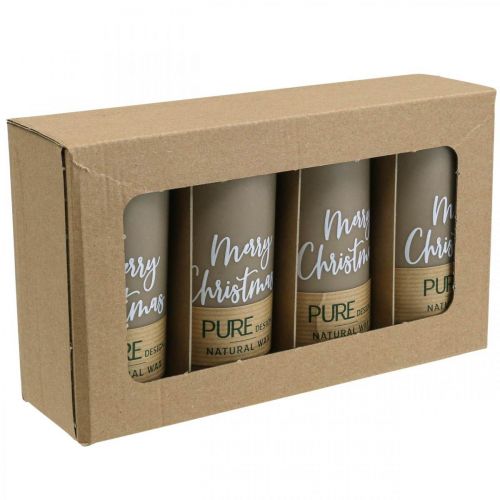 Produkt Świece filarowe PURE Merry Christmas 130/60mm wosk brązowy 4szt