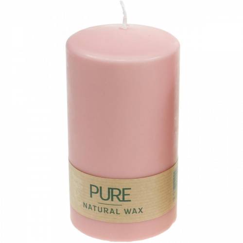 Produkt PURE Pillar Candle 130/70 Różowa Świeca Dekoracyjna Zrównoważony Naturalny Wosk