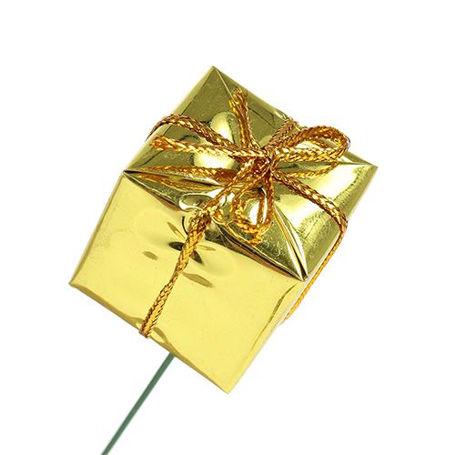 Floristik24 Paczuszki 2,5cm na druciku złote 60szt