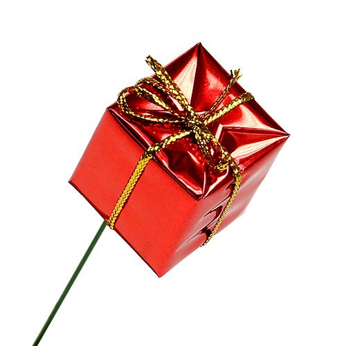 Floristik24 Pakiety na drucie 2,5cm Czerwony 60szt