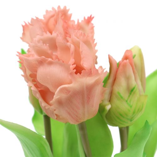Floristik24 Tulipan papuzi Real Touch w doniczce różowy 23cm