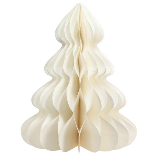 Floristik24 Choinka papierowa w kolorze białym z brokatem Ø48cm W60cm