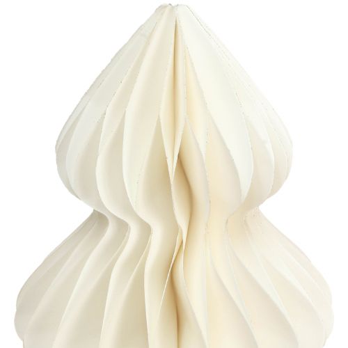 Floristik24 Choinka papierowa w kolorze białym z brokatem Ø48cm W60cm