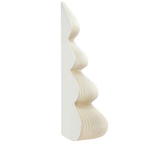 Floristik24 Choinka papierowa w kolorze białym z brokatem Ø48cm W60cm