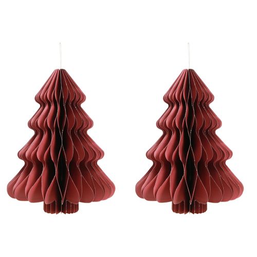 Produkt Choinka papierowa do zawieszenia Bordeaux wys. 40cm 2szt.