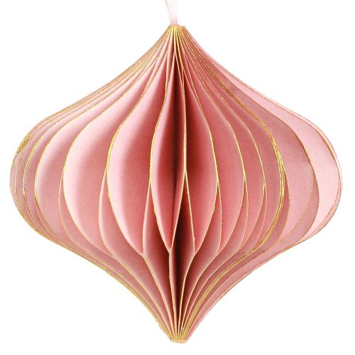 Produkt Ozdoby świąteczne papierowe cebula różowa morela Ø8cm 4 szt